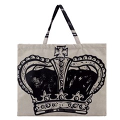 Crown 1515871 1280 Zipper Large Tote Bag by vintage2030