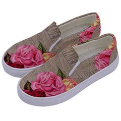 Flower 1646069 1920 Kids  Canvas Slip Ons by vintage2030