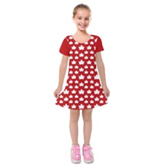 Cute Canada Dresses Kids  Short Sleeve Velvet Dress by CanadaSouvenirs