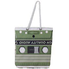 Cassette 40267 1280 Full Print Rope Handle Tote (large) by vintage2030