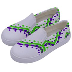 Wavy Line Design Kids  Canvas Slip Ons by dflcprints