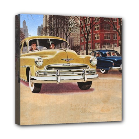 Retro Cars Mini Canvas 8  X 8  (stretched) by vintage2030