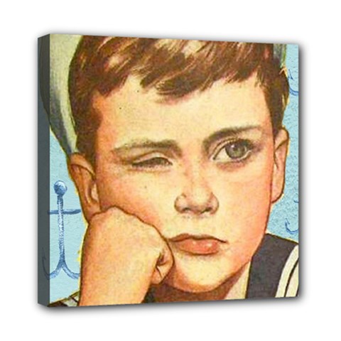 Retro Boy Mini Canvas 8  X 8  (stretched) by vintage2030