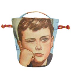 Retro Boy Drawstring Bucket Bag by vintage2030