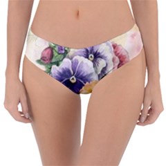 Lowers Pansy Reversible Classic Bikini Bottoms by vintage2030