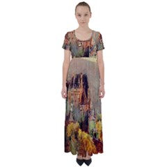 Painting 1241680 1920 High Waist Short Sleeve Maxi Dress