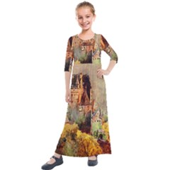 Painting 1241680 1920 Kids  Quarter Sleeve Maxi Dress