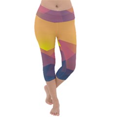 Image Sunset Landscape Graphics Lightweight Velour Capri Yoga Leggings