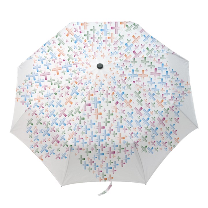 Heart Colorful Transparent Religion Folding Umbrellas