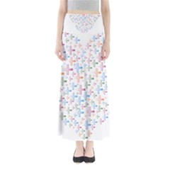 Heart Colorful Transparent Religion Full Length Maxi Skirt