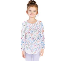 Heart Colorful Transparent Religion Kids  Long Sleeve Tee