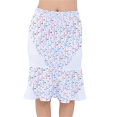 Heart Colorful Transparent Religion Mermaid Skirt