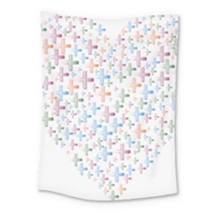 Heart Colorful Transparent Religion Medium Tapestry by Sapixe