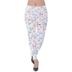 Heart Colorful Transparent Religion Velvet Leggings