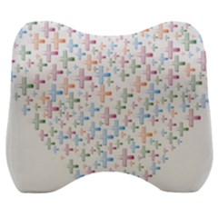 Heart Colorful Transparent Religion Velour Head Support Cushion