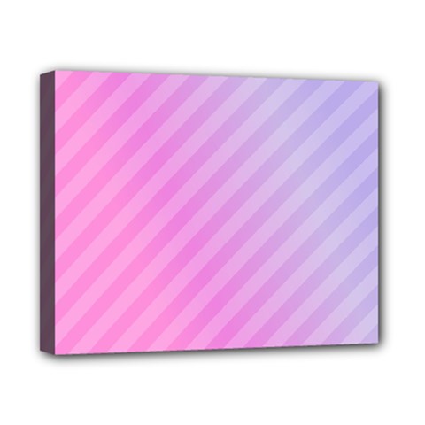 Diagonal Pink Stripe Gradient Canvas 10  X 8  (stretched)