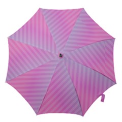 Diagonal Pink Stripe Gradient Hook Handle Umbrellas (Small)