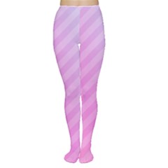 Diagonal Pink Stripe Gradient Tights