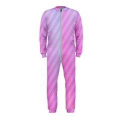 Diagonal Pink Stripe Gradient OnePiece Jumpsuit (Kids)