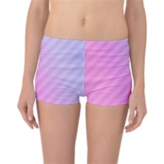 Diagonal Pink Stripe Gradient Boyleg Bikini Bottoms