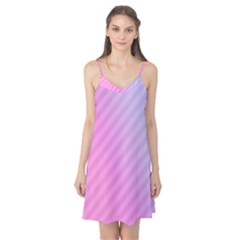 Diagonal Pink Stripe Gradient Camis Nightgown