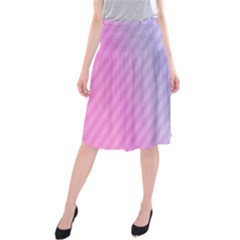 Diagonal Pink Stripe Gradient Midi Beach Skirt