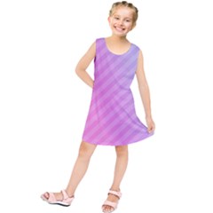 Diagonal Pink Stripe Gradient Kids  Tunic Dress