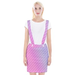 Diagonal Pink Stripe Gradient Braces Suspender Skirt