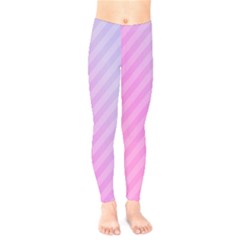 Diagonal Pink Stripe Gradient Kids  Legging