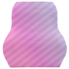 Diagonal Pink Stripe Gradient Car Seat Back Cushion 