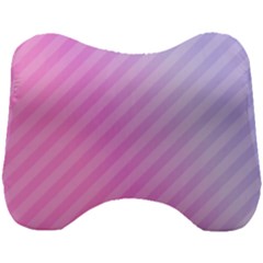 Diagonal Pink Stripe Gradient Head Support Cushion