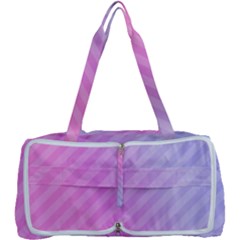 Diagonal Pink Stripe Gradient Multi Function Bag	