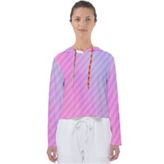 Diagonal Pink Stripe Gradient Women s Slouchy Sweat