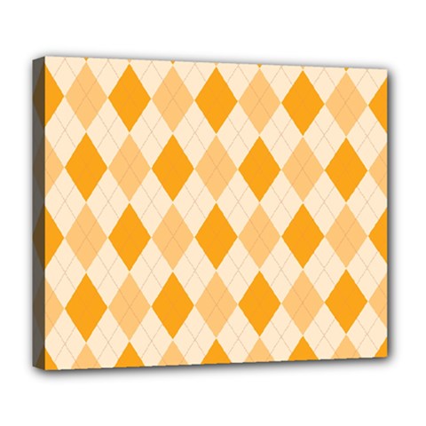 Argyle Pattern Seamless Design Deluxe Canvas 24  X 20  (stretched)