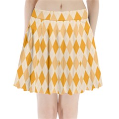 Argyle Pattern Seamless Design Pleated Mini Skirt