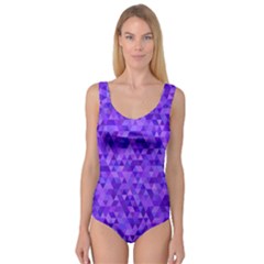 Purple Triangle Purple Background Princess Tank Leotard 