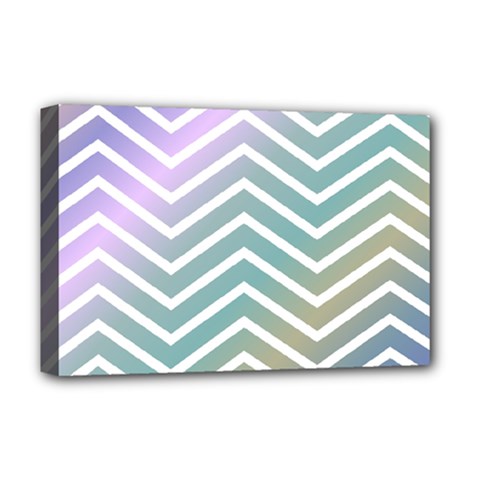 Zigzag Line Pattern Zig Zag Deluxe Canvas 18  X 12  (stretched) by Sapixe