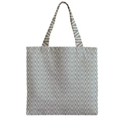 Vintage Pattern Chevron Zipper Grocery Tote Bag