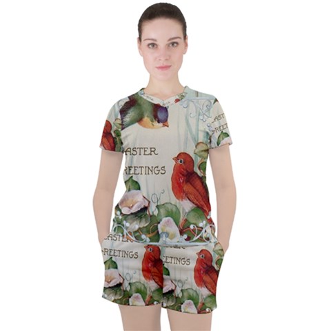 Easter 1225824 1280 Women s Tee And Shorts Set by vintage2030