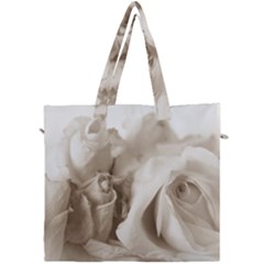 Vintage Rose Shabby Chic Background Canvas Travel Bag by Sapixe