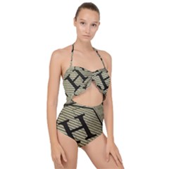 Fabric Pattern Textile Clothing Scallop Top Cut Out Swimsuit