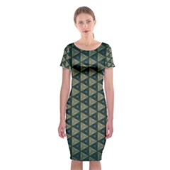 Texture Background Pattern Classic Short Sleeve Midi Dress