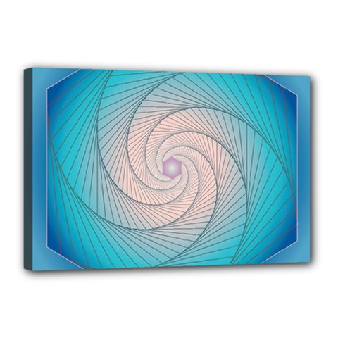 Decorative Background Blue Canvas 18  X 12  (stretched)