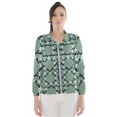 Pattern Graphics Figure Line Glass Windbreaker (women) by Sapixe