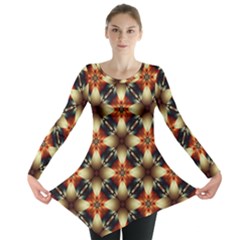 Kaleidoscope Image Background Long Sleeve Tunic 