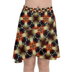 Kaleidoscope Image Background Chiffon Wrap Front Skirt