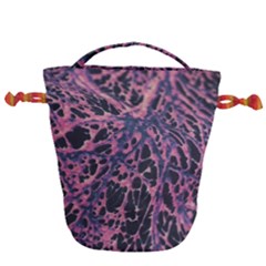 Fabric Textile Texture Macro Model Drawstring Bucket Bag by Sapixe