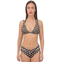 Texture Background Pattern Double Strap Halter Bikini Set by Sapixe