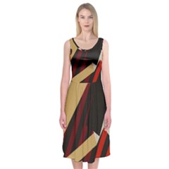 Fabric Textile Design Midi Sleeveless Dress