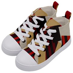 Fabric Textile Design Kid s Mid-top Canvas Sneakers